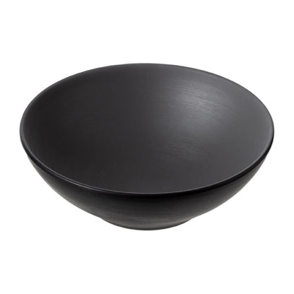Coucou Dual Colour Round Bowl 187mm - Grey & Black (12 Pack) (Colour: Grey & Black | Pack of 12 | 187mm / 7.3" | Melamine material) • PAS-DU573