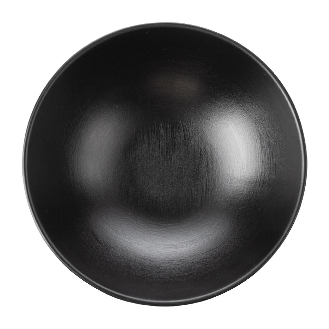 Coucou Dual Colour Round Bowl 187mm - Black (12 Pack) (Colour: Black & Black | Pack of 12 | 187mm / 7.3" | Melamine material) • PAS-DU575