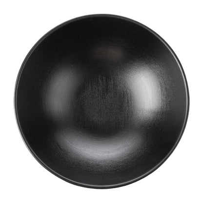 Coucou Dual Colour Round Bowl 187mm - Black (12 Pack) (Colour: Black & Black | Pack of 12 | 187mm / 7.3" | Melamine material) • PAS-DU575