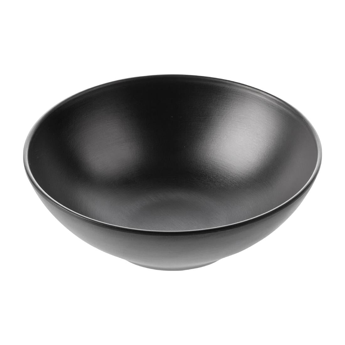 Coucou Dual Colour Round Bowl 210mm - Black (9 Pack) (Colour: Black & Black | Pack of 9 | 210mm / 8.2" | Melamine material) • PAS-DU580