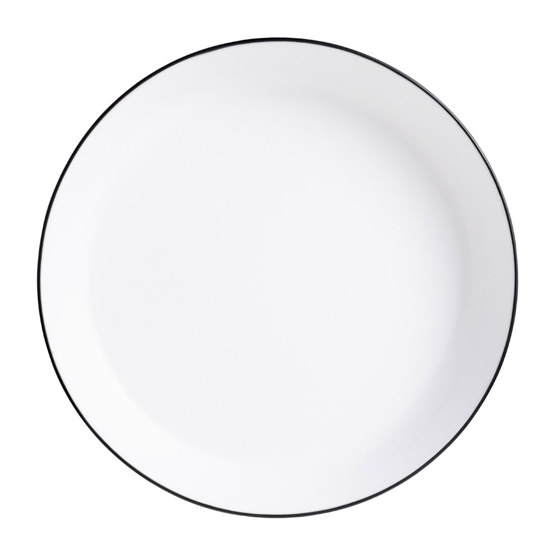 Coucou Dual Colour Flat Round Bowl 290mm - White & Black (12 Pack) (Colour: White & Black | Pack of 12 | 290mm / 11.4" | Melamine material) • PAS-DU584