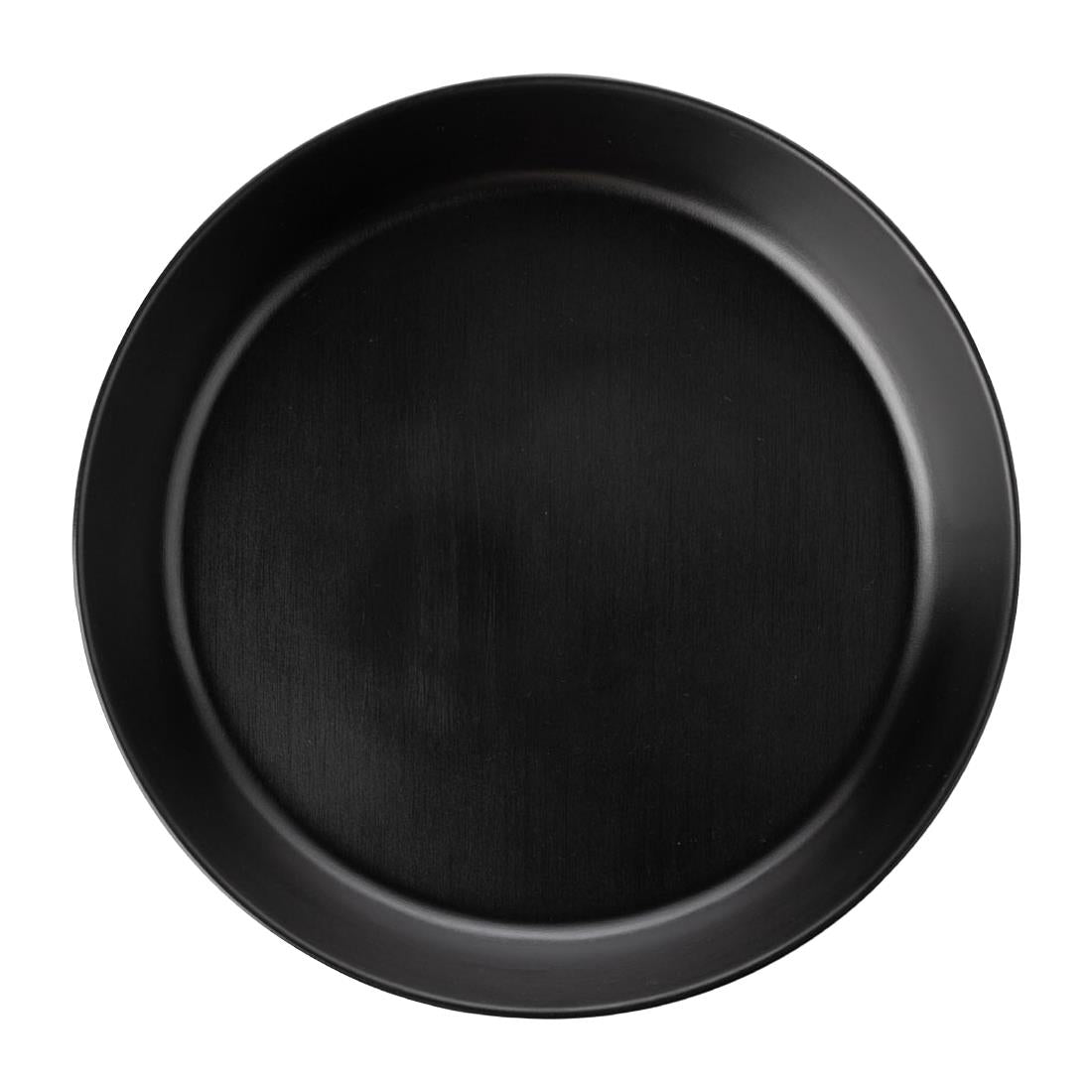 Coucou Dual Colour Flat Round Bowl 290mm - Black (12 Pack) (Colour: Black & Black | Pack of 12 | 290mm / 11.4" | Melamine material) • PAS-DU585