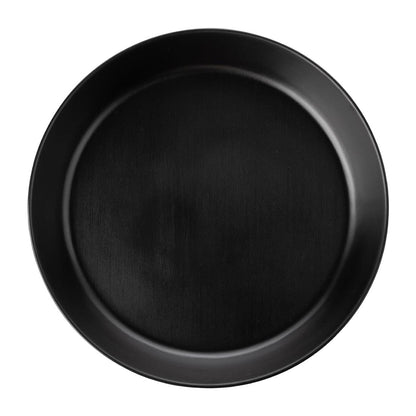 Coucou Dual Colour Flat Round Bowl 290mm - Black (12 Pack) (Colour: Black & Black | Pack of 12 | 290mm / 11.4" | Melamine material) • PAS-DU585