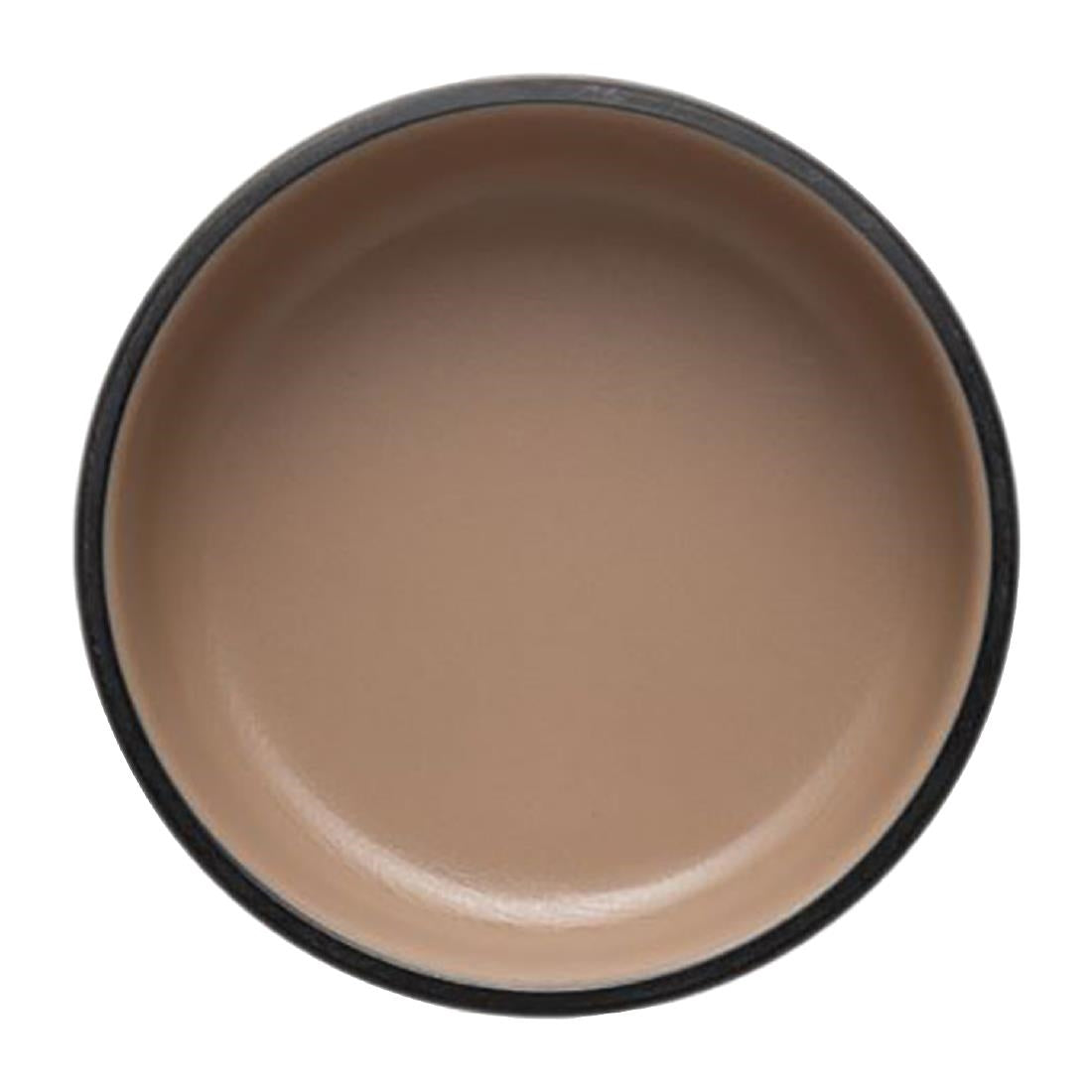 Coucou Dual Colour Round Sauce Dish 76mm - Beige & Black (40 Pack) (Colour: Beige & Black | Pack of 40 | 76mm / 2.9" | Melamine material) • PAS-DU587