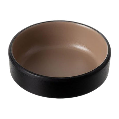 Coucou Dual Colour Round Sauce Dish 76mm - Beige & Black (40 Pack) (Colour: Beige & Black | Pack of 40 | 76mm / 2.9" | Melamine material) • PAS-DU587