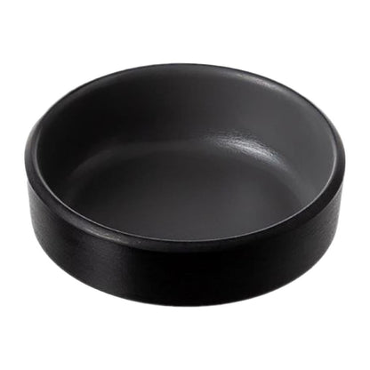 Coucou Dual Colour Round Sauce Dish 76mm - Grey & Black (40 Pack) (Colour: Grey & Black | Pack of 40 | 76mm / 2.9" | Melamine material) • PAS-DU588