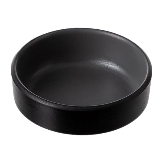 Coucou Dual Colour Round Sauce Dish 76mm - Grey & Black (40 Pack) (Colour: Grey & Black | Pack of 40 | 76mm / 2.9" | Melamine material) • PAS-DU588