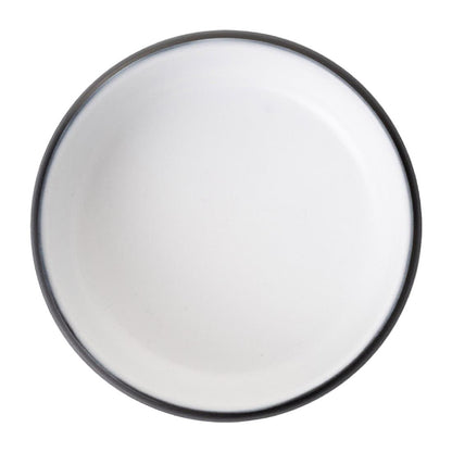 Coucou Dual Colour Round Sauce Dish 76mm - White & Black (40 Pack) (Colour: White & Black | Pack of 40 | 76mm / 2.9" | Melamine material) • PAS-DU589