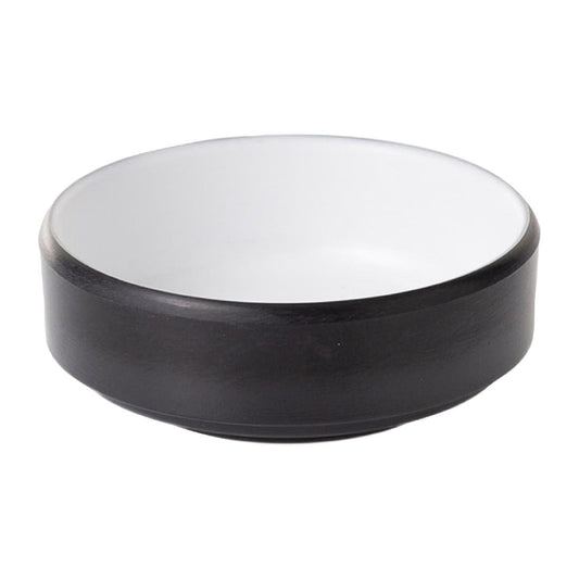 Coucou Dual Colour Round Sauce Dish 76mm - White & Black (40 Pack) (Colour: White & Black | Pack of 40 | 76mm / 2.9" | Melamine material) • PAS-DU589
