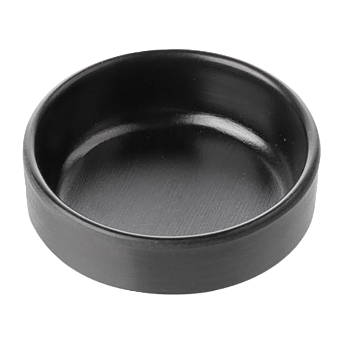 Coucou Dual Colour Round Sauce Dish 76mm - Black (40 Pack) (Colour: Black & Black | Pack of 40 | 76mm / 2.9" | Melamine material) • PAS-DU590