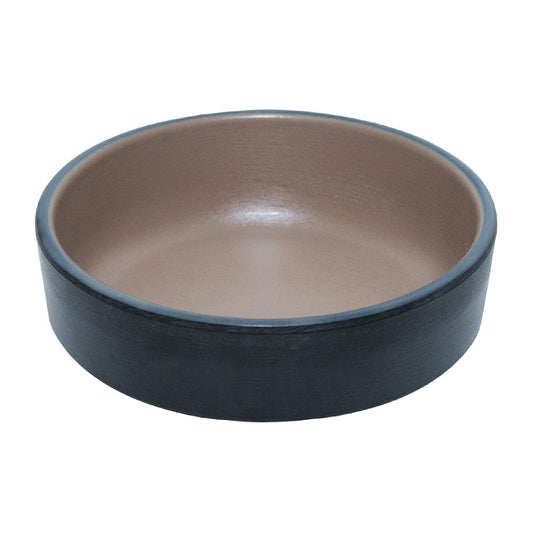 Coucou Dual Colour Round Sauce Dish 100mm - Beige & Black (20 Pack) (Colour: Beige & Black | Pack of 20 | 100mm / 3.9" | Melamine material) • PAS-DU592
