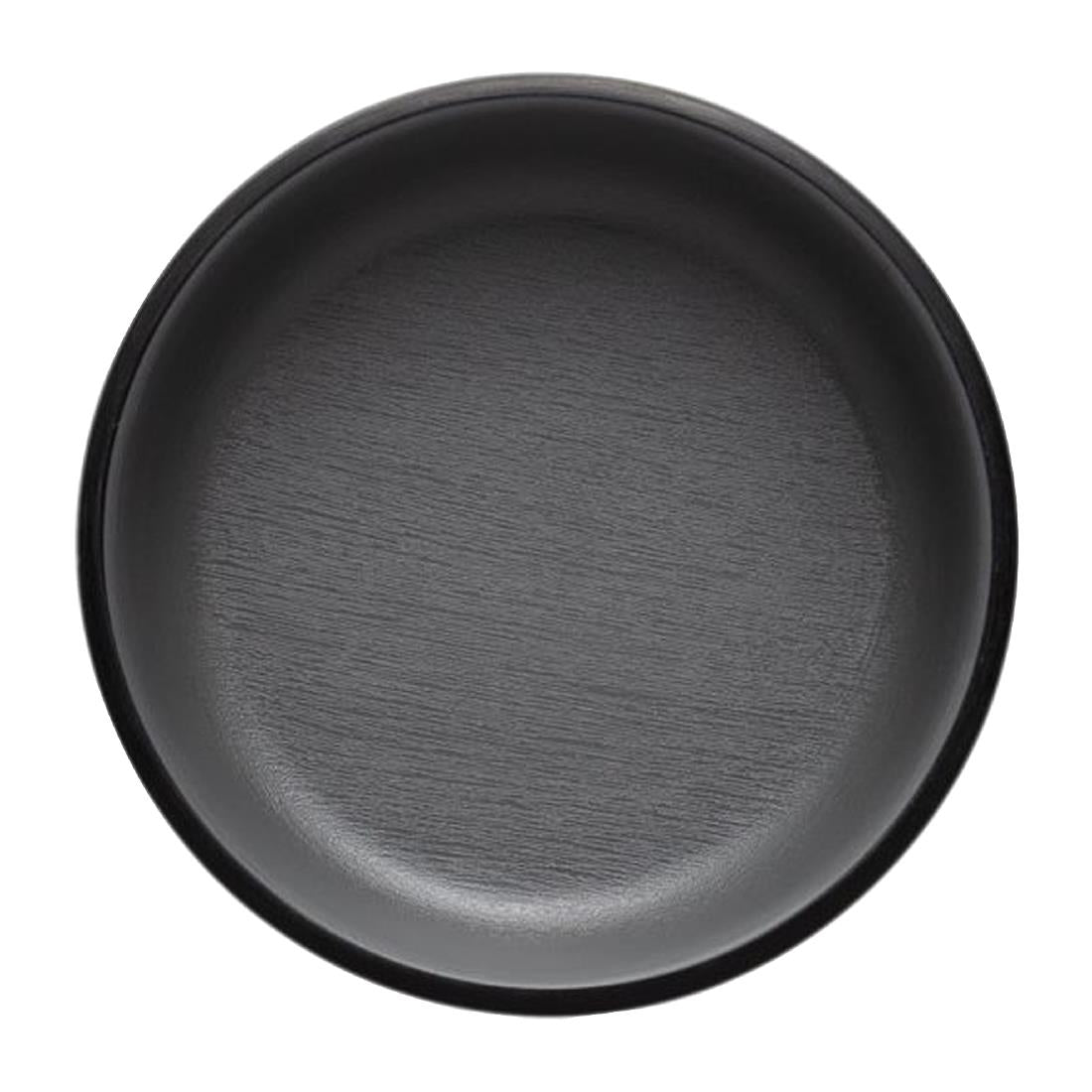 Coucou Dual Colour Round Sauce Dish 100mm - Grey & Black (20 Pack) (Colour: Grey & Black | Pack of 20 | 100mm / 3.9" | Melamine material) • PAS-DU593
