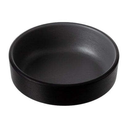 Coucou Dual Colour Round Sauce Dish 100mm - Grey & Black (20 Pack) (Colour: Grey & Black | Pack of 20 | 100mm / 3.9" | Melamine material) • PAS-DU593