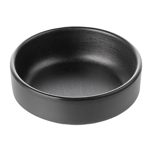 Coucou Dual Colour Round Sauce Dish 100mm - Black (20 Pack) (Colour: Black & Black | Pack of 20 | 100mm / 3.9" | Melamine material) • PAS-DU595