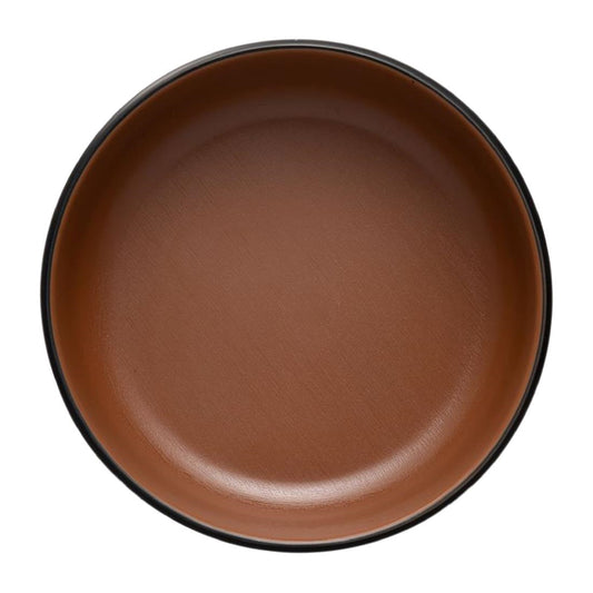 Coucou Dual Colour Round Sauce Dish 155mm - Brown & Black (12 Pack) (Colour: Brown & Black | Pack of 12 | 155mm / 6.1" | Melamine material) • PAS-DU596