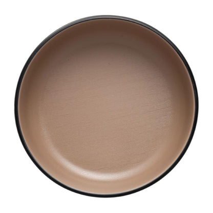 Coucou Dual Colour Round Sauce Dish 155mm - Beige & Black (12 Pack) (Colour: Beige & Black | Pack of 12 | 155mm / 6.1" | Melamine material) • PAS-DU597