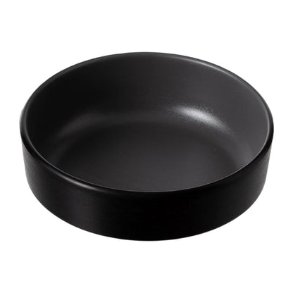 Coucou Dual Colour Round Sauce Dish 155mm - Grey & Black (12 Pack) (Colour: Grey & Black | Pack of 12 | 155mm / 6.1" | Melamine material) • PAS-DU598