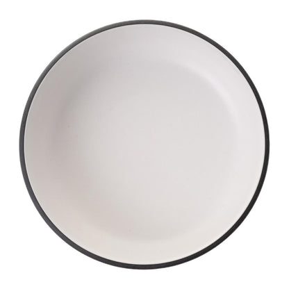 Coucou Dual Colour Round Sauce Dish 155mm - White & Black (12 Pack) (Colour: White & Black | Pack of 12 | 155mm / 6.1" | Melamine material) • PAS-DU599