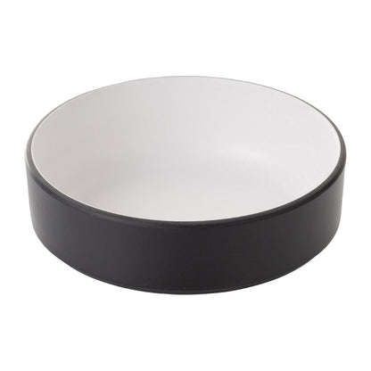 Coucou Dual Colour Round Sauce Dish 155mm - White & Black (12 Pack) (Colour: White & Black | Pack of 12 | 155mm / 6.1" | Melamine material) • PAS-DU599