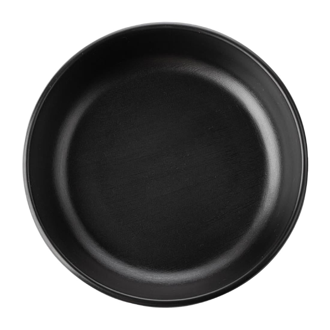 Coucou Dual Colour Round Sauce Dish 155mm - Black (12 Pack) (Colour: Black & Black | Pack of 12 | 155mm / 6.1" | Melamine material) • PAS-DU600