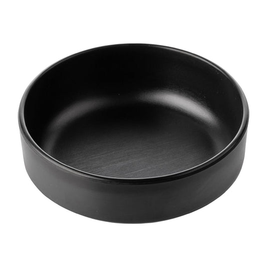 Coucou Dual Colour Round Sauce Dish 155mm - Black (12 Pack) (Colour: Black & Black | Pack of 12 | 155mm / 6.1" | Melamine material) • PAS-DU600