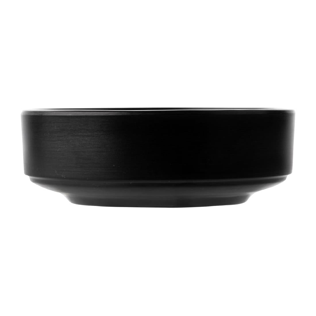 Coucou Dual Colour Round Sauce Dish 155mm - Black (12 Pack) (Colour: Black & Black | Pack of 12 | 155mm / 6.1" | Melamine material) • PAS-DU600