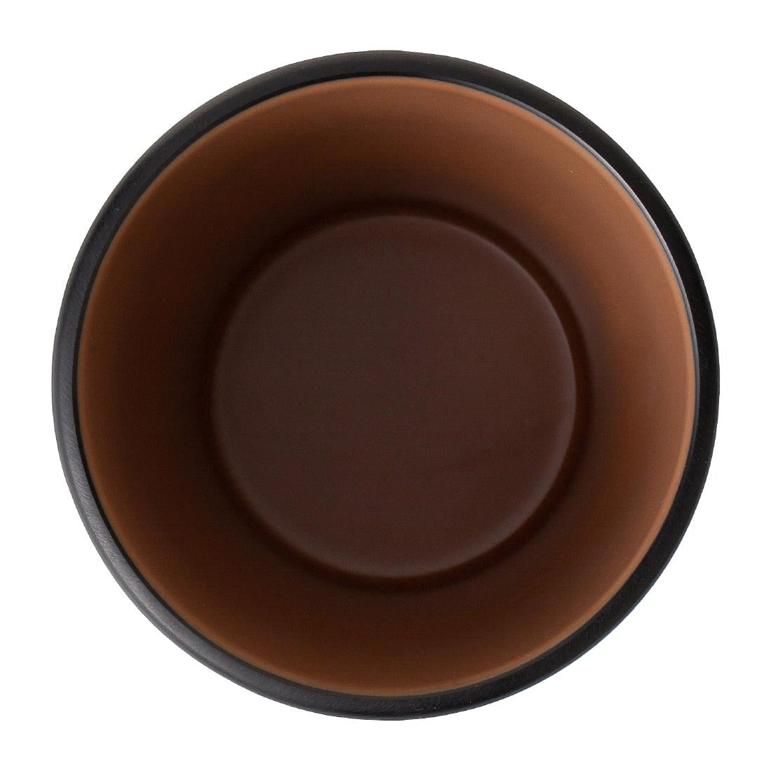 Coucou Dual Colour Tumbler 260ml - Brown & Black (12 Pack) (Colour: Brown & Black | Pack of 12 | 260mm / 10.2" | Melamine material) • PAS-DU601