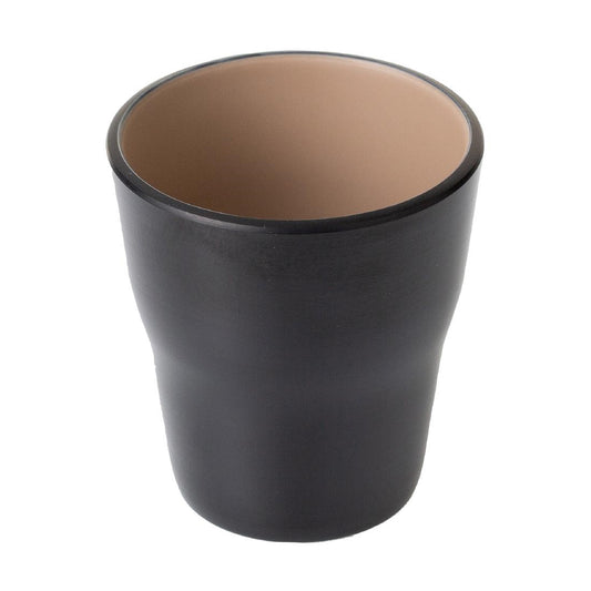 Coucou Dual Colour Tumbler 260ml - Beige & Black (12 Pack) (Colour: Beige & Black | Pack of 12 | 260mm / 10.2" | Melamine material) • PAS-DU602