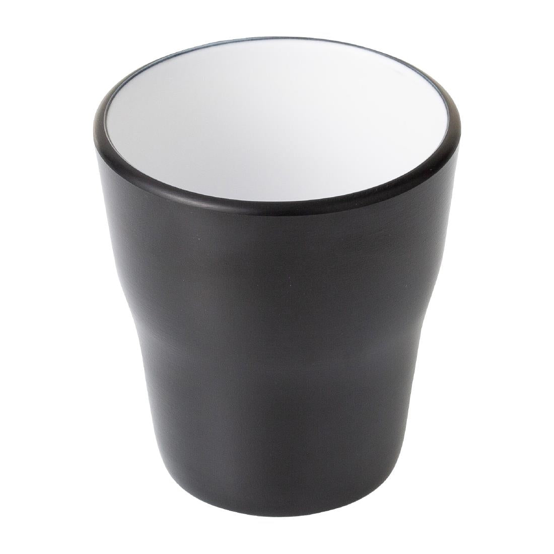 Coucou Dual Colour Tumbler 260ml - White & Black (12 Pack) (Colour: White & Black | Pack of 12 | 260mm / 10.2" | Melamine material) • PAS-DU604