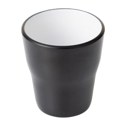 Coucou Dual Colour Tumbler 260ml - White & Black (12 Pack) (Colour: White & Black | Pack of 12 | 260mm / 10.2" | Melamine material) • PAS-DU604