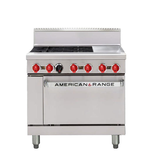 Stoddart American Range Oven with 4 Gas Burners & 305mm griddle plate AAR.4B.12G • PAS-DU664-N