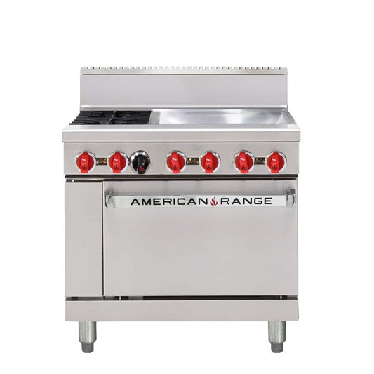 Stoddart American Range Oven with 2 Gas Burners & 609mm griddle plate AAR.2B.24G • PAS-DU665-N