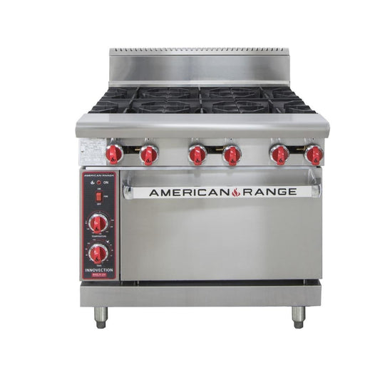 Stoddart American Range Gas Innovection Oven with 6 Burner top AAR.6B.NV • PAS-DU666-N