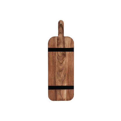 Chef Inox Serve Paddle Board With Black Inlay Acacia - 560x180x15mm • PAS-DU733