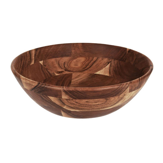 Chef Inox Serve Round Display Deep Bowl Acacia - 355x110mm (355x110mm / 13.9x4.3") • PAS-DU740