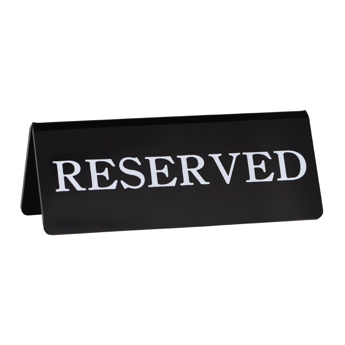Chef Inox "Reserve" Double-Side Black Sign - 120x100mm (Size: 120(L) x 100(W)mm / 4.7x3.9") • PAS-DU742