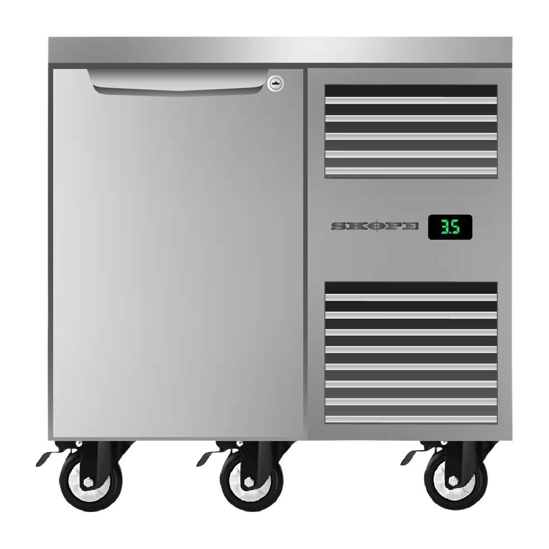 SKOPE ProSpec One Bay GN 1/1 Underbench Storage Right Hand Fridge PG11.UBR.1.SD.RH 126Ltr • PAS-DU763