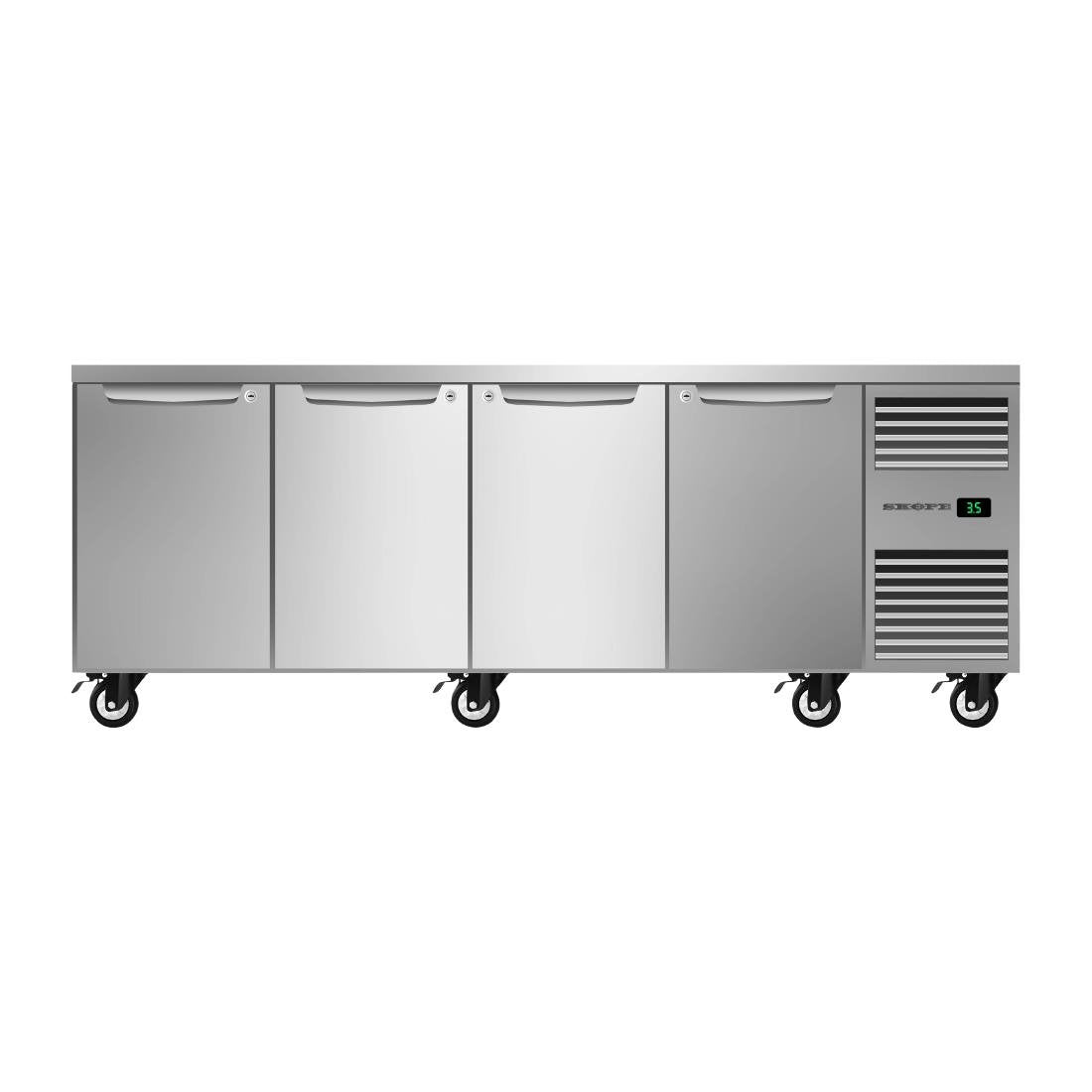 SKOPE Four Solid Door Underbench GN 1/1 RH Fridge - PG11.UBR.4.SD.RH • PAS-DU777