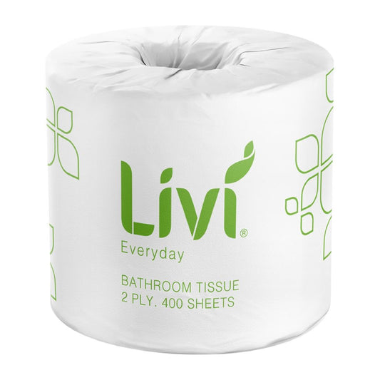 Livi Everyday/Basics Toilet Tissue 2 Ply 400 Sheets (Pack 48) • PAS-DU838