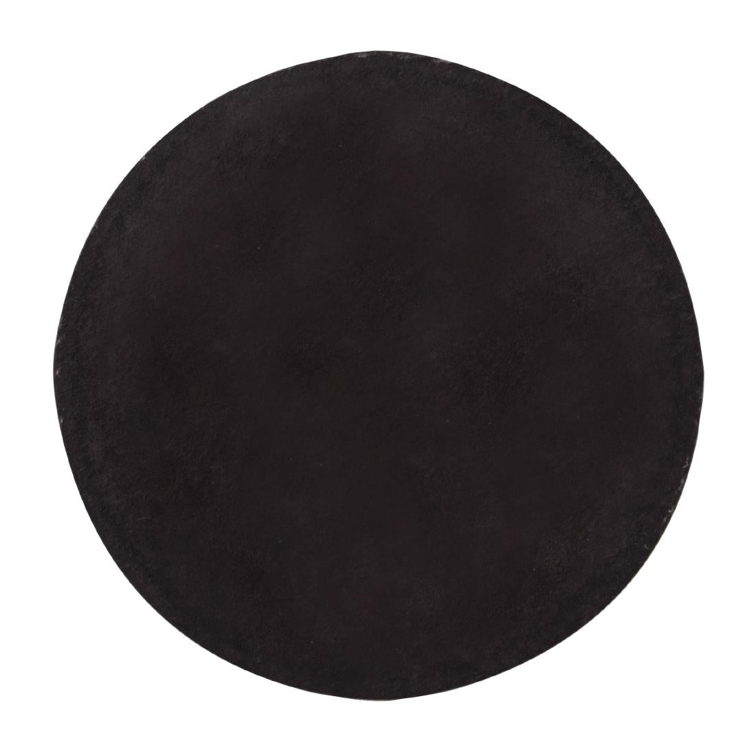 Wobbly Boot Drink Coaster - Plain Black Round (250 Pack) (Size: 95mm Ø | Colour: Black | Pack of 250) • PAS-DU905