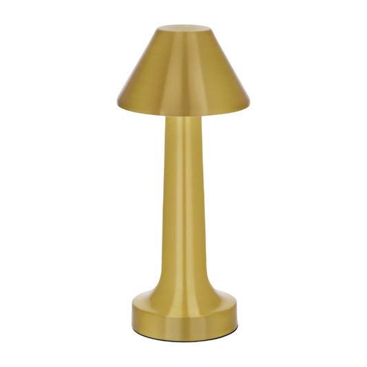 Tablekraft Helena Cordless LED Table Lamp - Brass - 97x220mm (Height: 220mm | Pack Quantity: 1 | Colour: Brass) • PAS-DU951