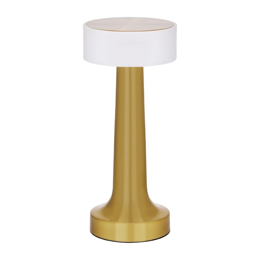 Tablekraft Aura Cordless LED Table Lamp - Brass - 90x205mm (Height: 205mm | Pack Quantity: 1 | Colour: Brass) • PAS-DU957