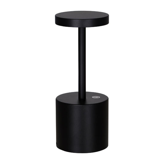 Tablekraft Charlotte Cordless LED Table Lamp -Black - 80x200mm (Height: 200mm | Pack Quantity: 1 | Colour: Black) • PAS-DU961