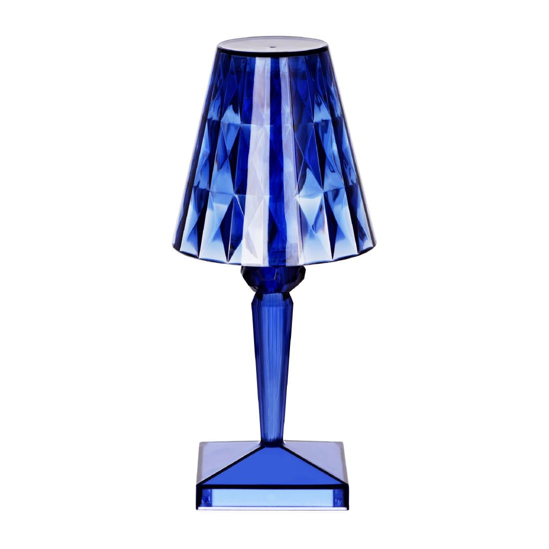 Tablekraft Crystal Cordless LED Table Lamp - Blue - 120x260mm (Height: 200mm | Pack Quantity: 1 | Colour: Blue) • PAS-DU964