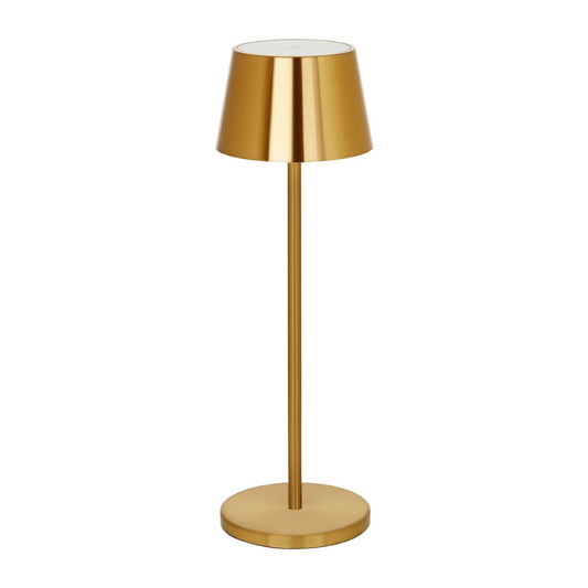 Tablekraft Amelia Cordless LED Table Lamp - Brass 110x350mm (Height: 350mm | Pack Quantity: 1 | Colour: Brass) • PAS-DU967