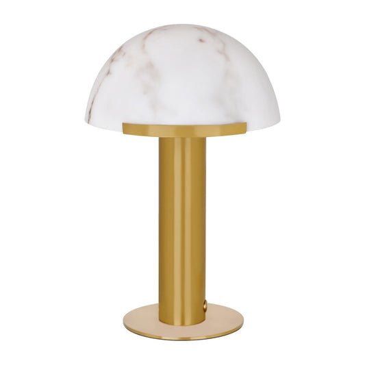 Tablekraft Phoebe Cordless LED Table Lamp - Brass- 300x420mm (Height: 420mm | Pack Quantity: 1 | Colour: Brass/Black) • PAS-DU972
