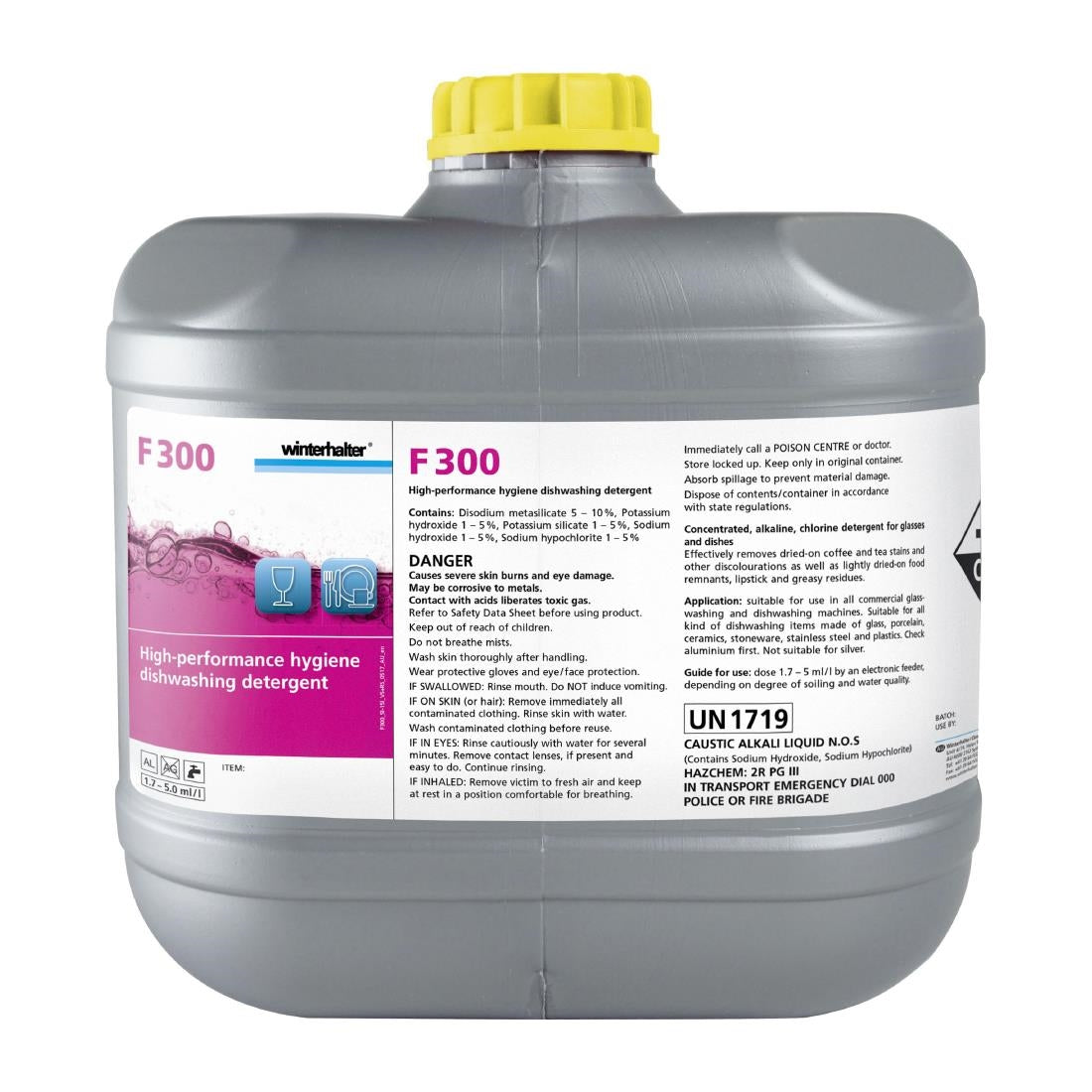 Winterhalter Universal F300 Liquid Glass & Dishwashing Liquid 15Ltr • PAS-DU976