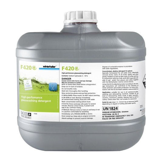 Winterhalter F420e Liquid Glass Washing Detergent 15Ltr • PAS-DU978