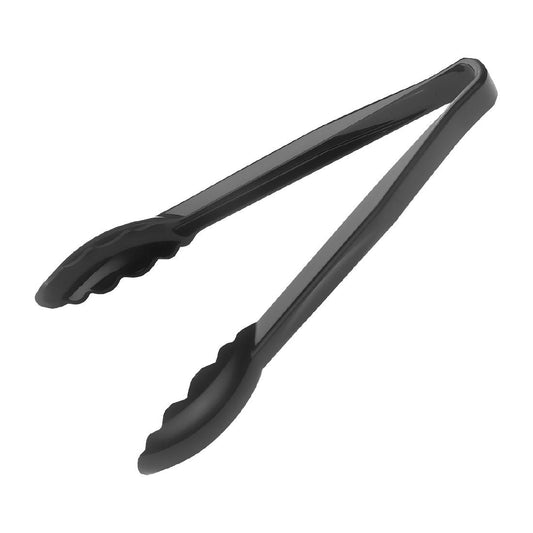 Cambro Scallop Tongs Black 230mm • PAS-DU999