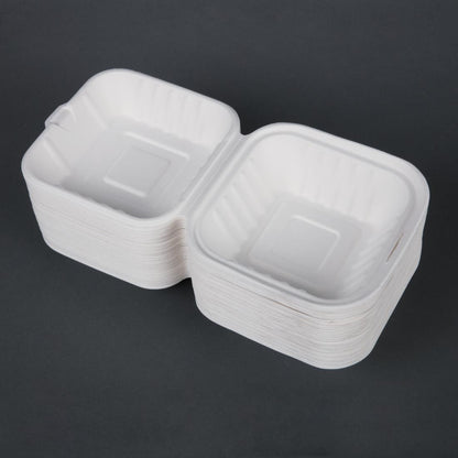 Fiesta Compostable Hinged Container 149mm (Pack of 500) • PAS-DW246